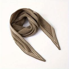 4Pcs Striped Color Block Small Triangle Scarf