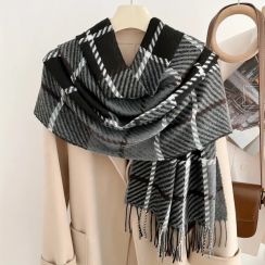 6Pcs Plaid Scarf Shawl for Women 