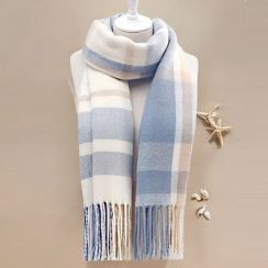 3Pcs Elegant Striped Scarf for Women with Tassels