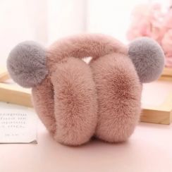 10Pcs Cute Pompom Plush Earmuffs for Women