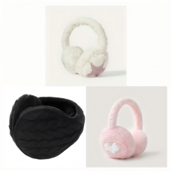 Wholesale of Star and Foldable Fleece Earmuffs Set