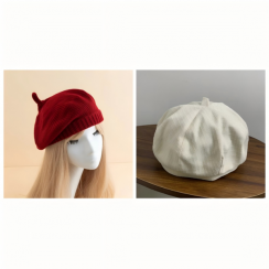 Wholesale of Womens Beret with Top Tip