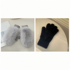 Wholesale of Winter Thermal Knitted Fuzzy Gloves